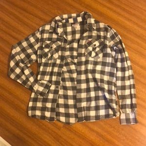 Men’s Large True Religion Grey and White Flannel